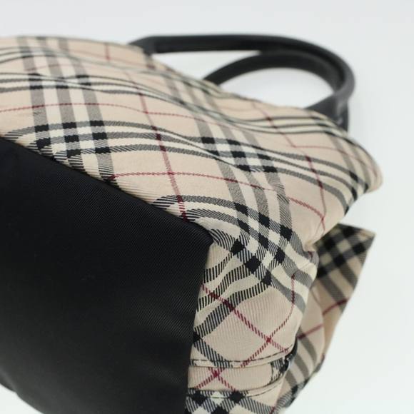 BURBERRY Nova Check Hand Bag Nylon Beige Auth bs5485 - Picture 9 of 16